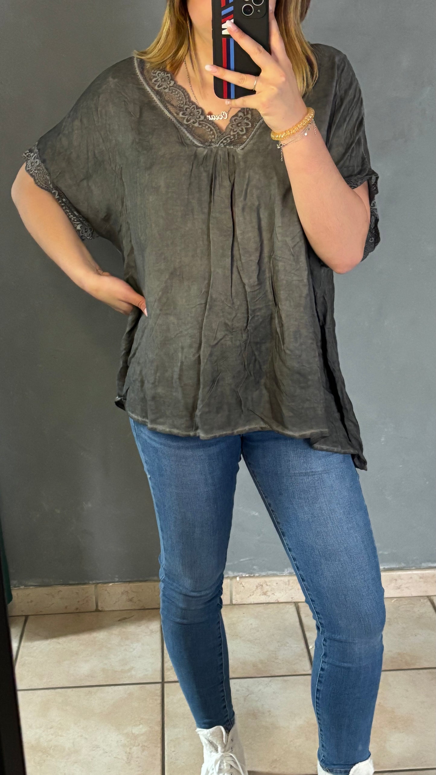 Teeshirt dentelle