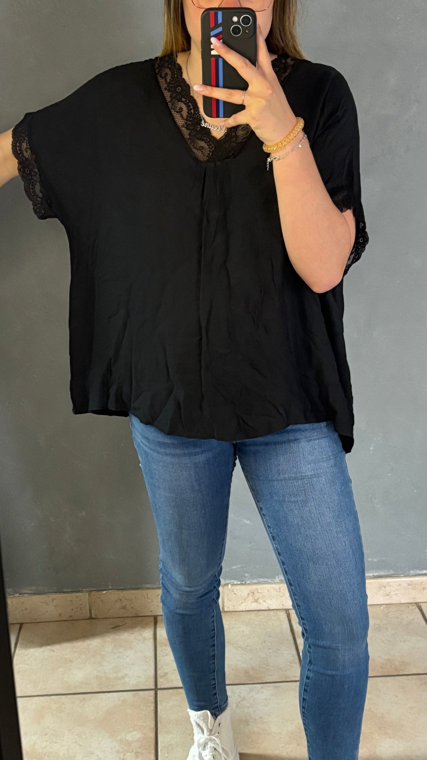 Teeshirt dentelle