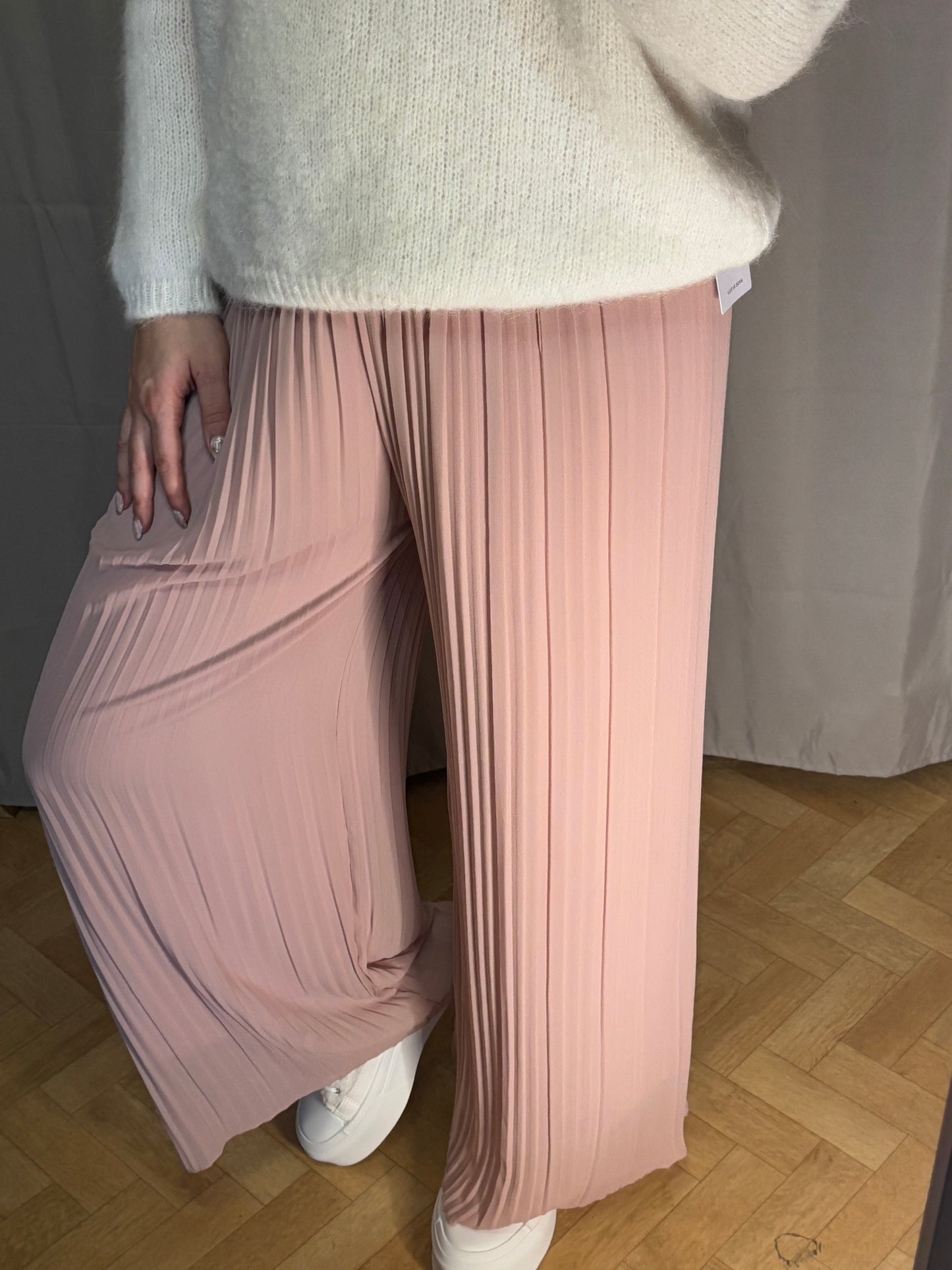 Pantalon plissé rose