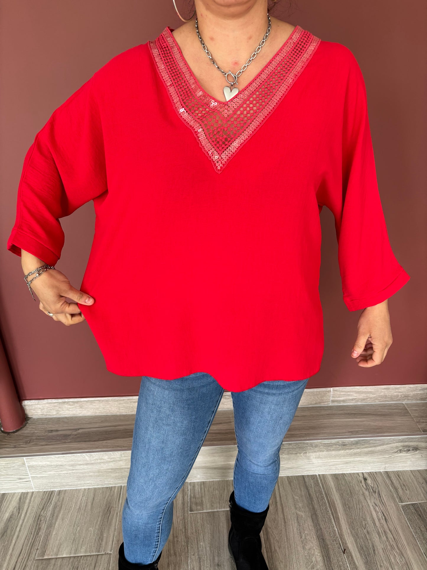 Blouse rouge