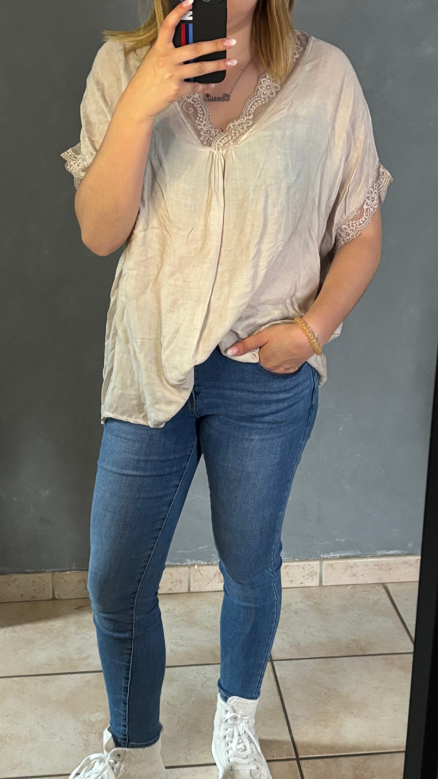 Teeshirt dentelle