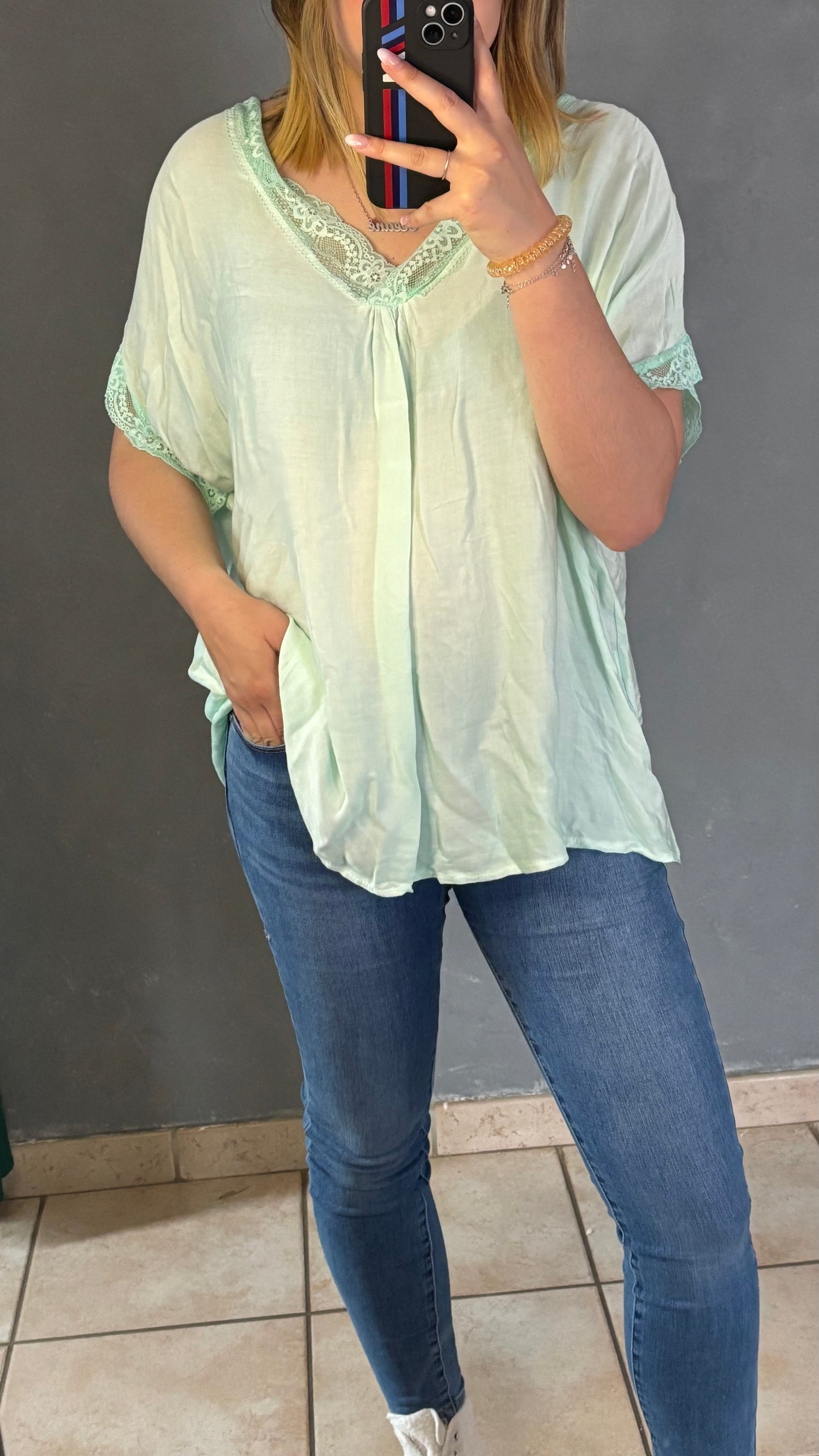 Teeshirt dentelle