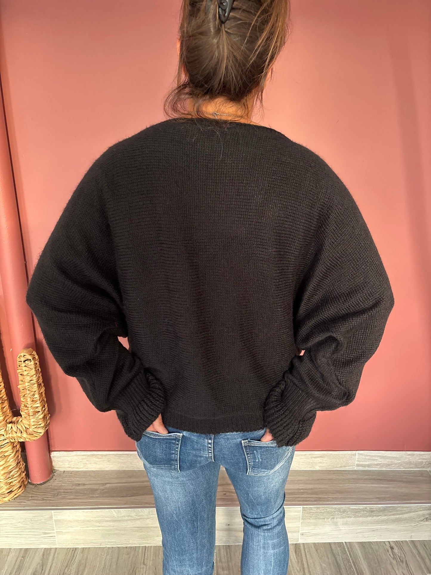 Pull en laine noir