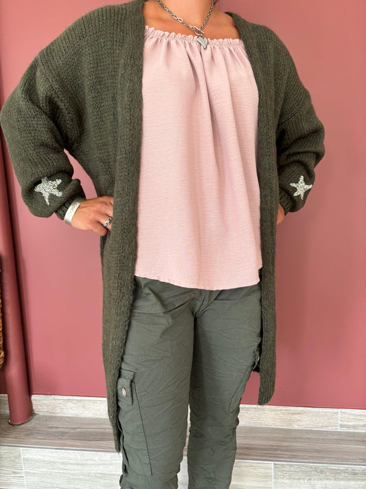 Gilet étoile kaki