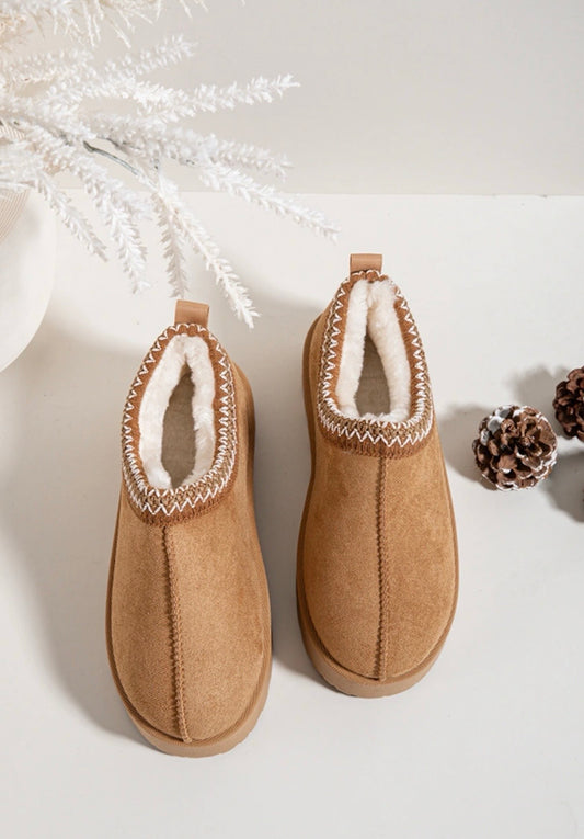 Mule fourré beige (pré commande)