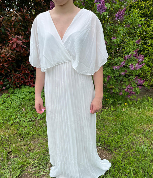 robe plissé blanche Becca - Seizecollection