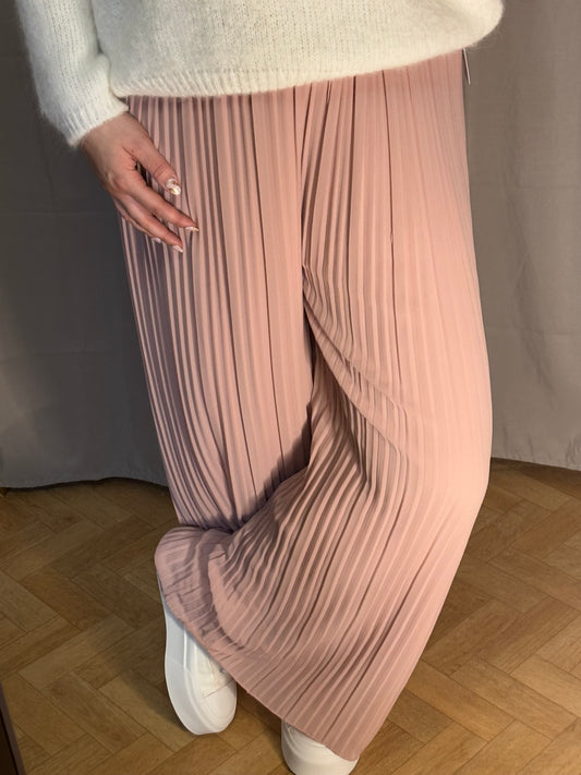 Pantalon plissé rose