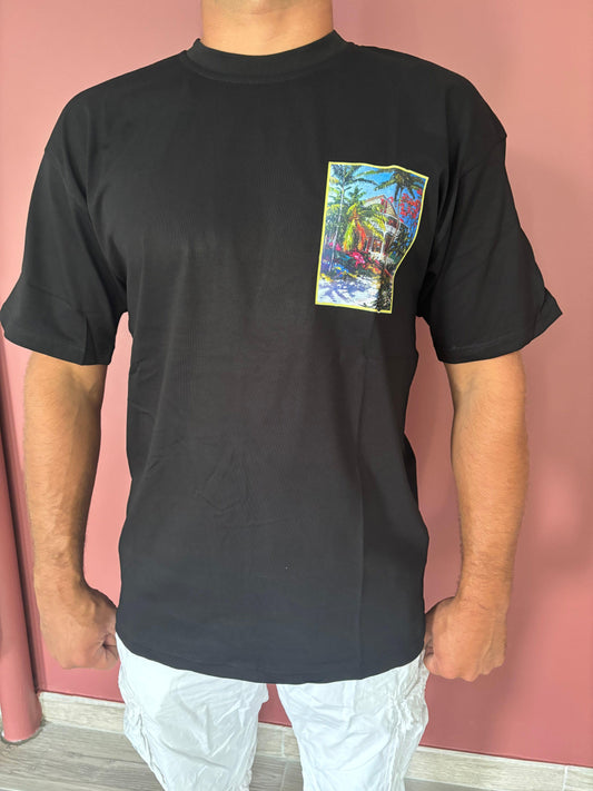 teeshirt tropical noir - Seizecollection