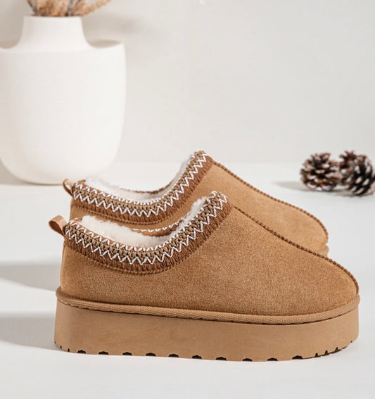 Mule fourré beige (pré commande)