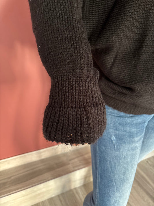 Pull en laine noir
